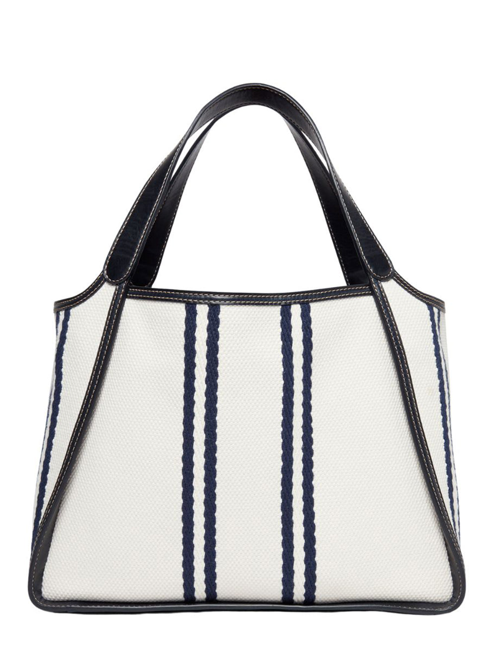 Logo Ryder Striped Tote (White/Ink)