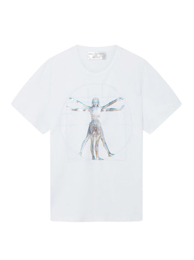 Vitruvian Woman Oversized Organic Cotton T-Shirt (Pure White)