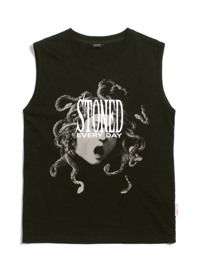Stoned (Sleeveless Tee) (Black)