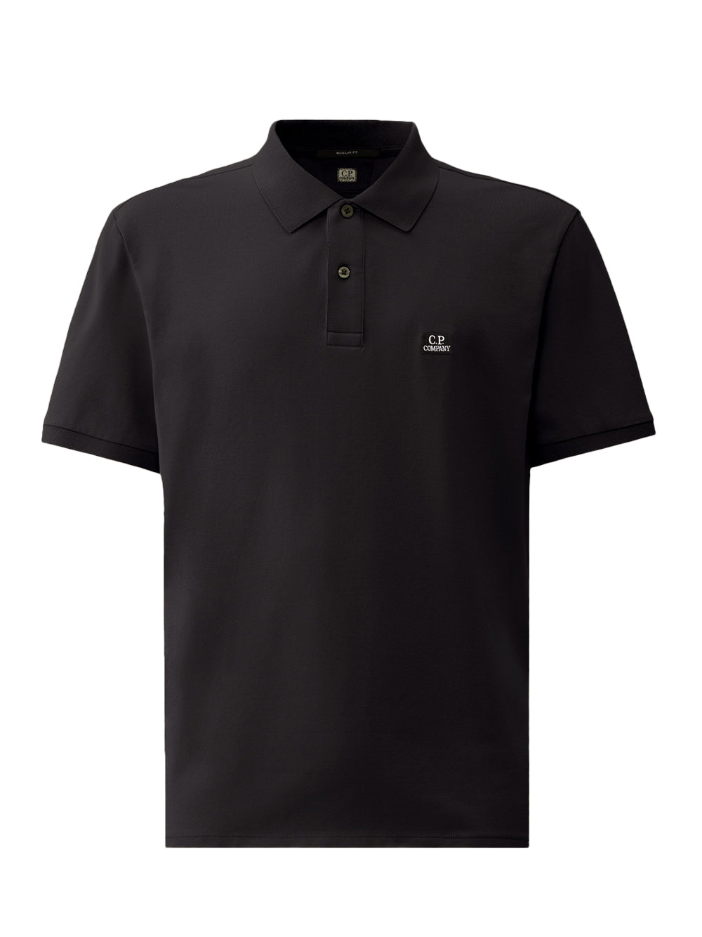 Stretch Piquet Short Sleeve Polo (Black)