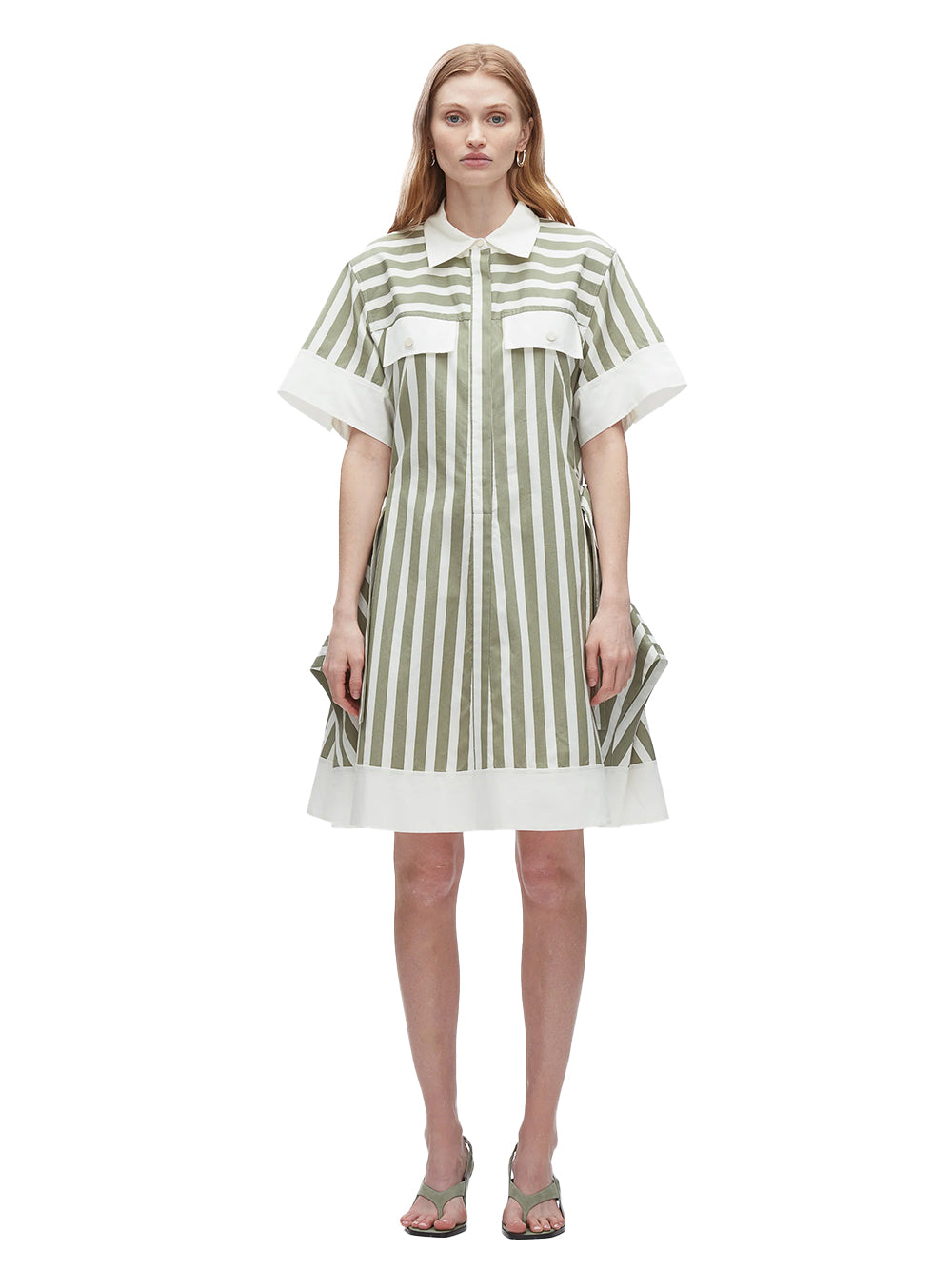 Strip Shirt Dress (Thyme Multi)