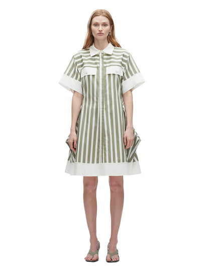 Strip Shirt Dress (Thyme Multi)