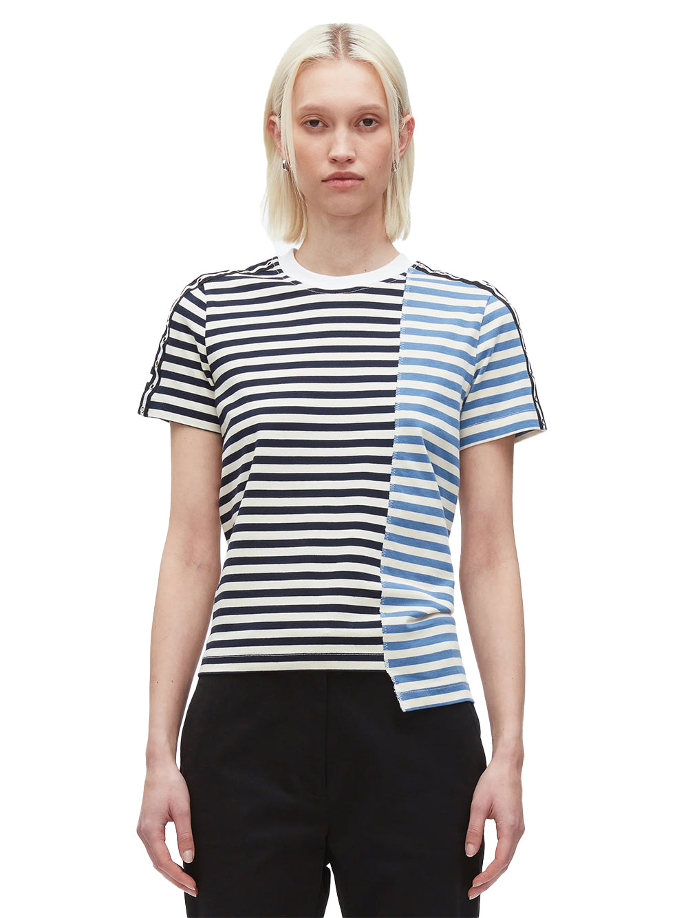 Stripe Patchwork T-Shirt (Midnight Multi)