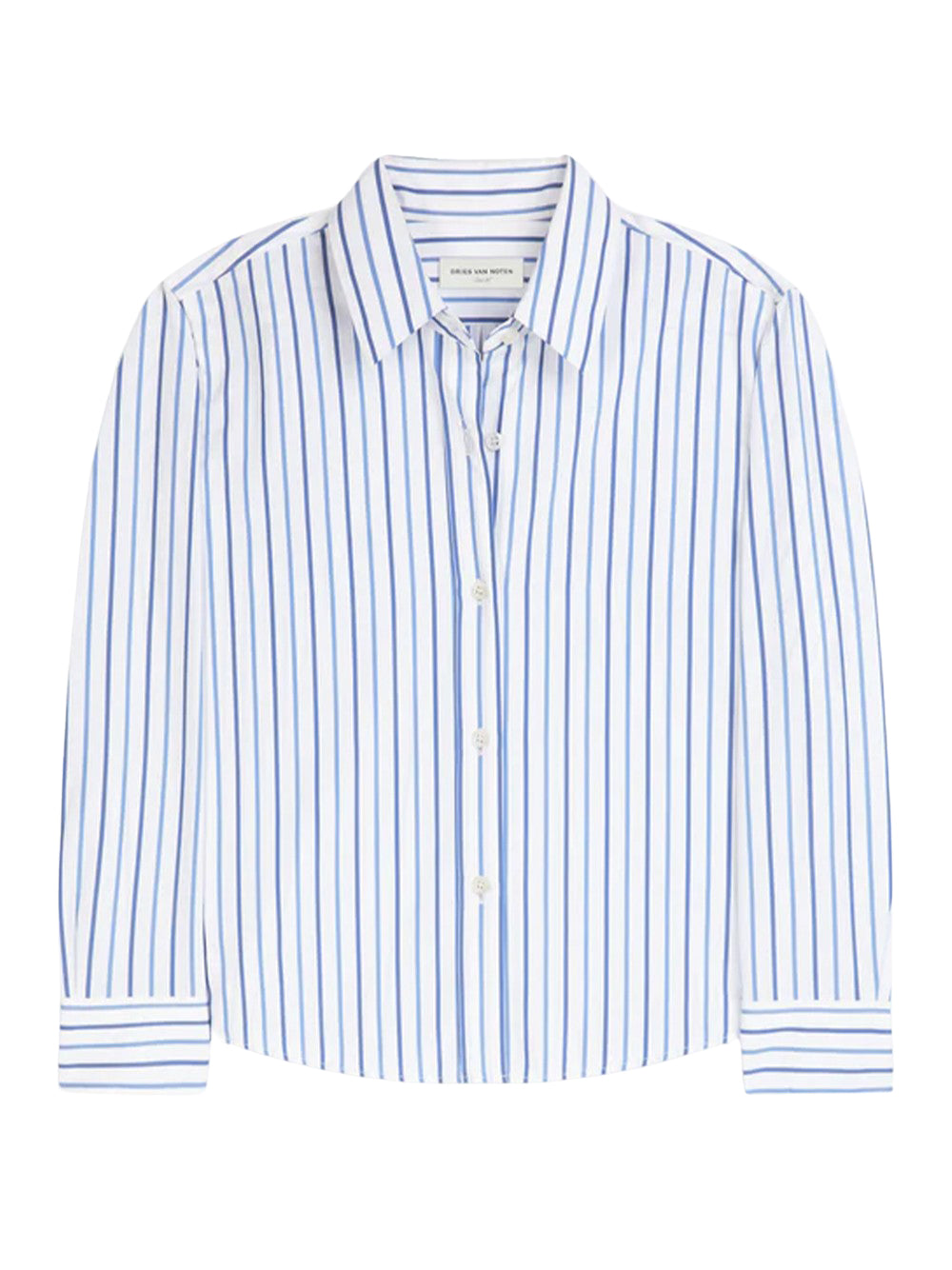 Striped Poplin Shirt (Light Blue)