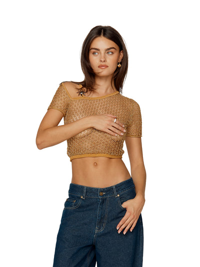 Sun Dial Knit Top (Ochre)