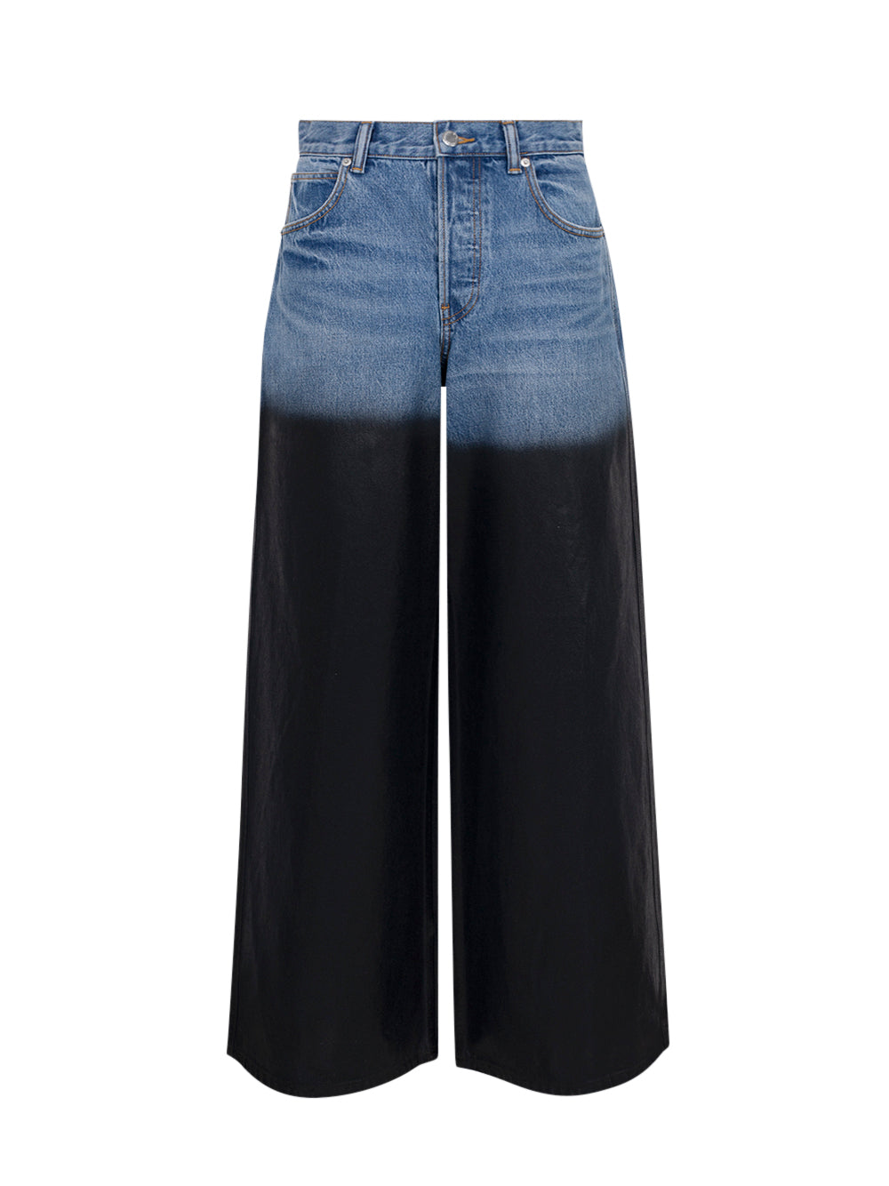 Surge Coated Wide-Leg Jean (Vintage Marbled Blue)