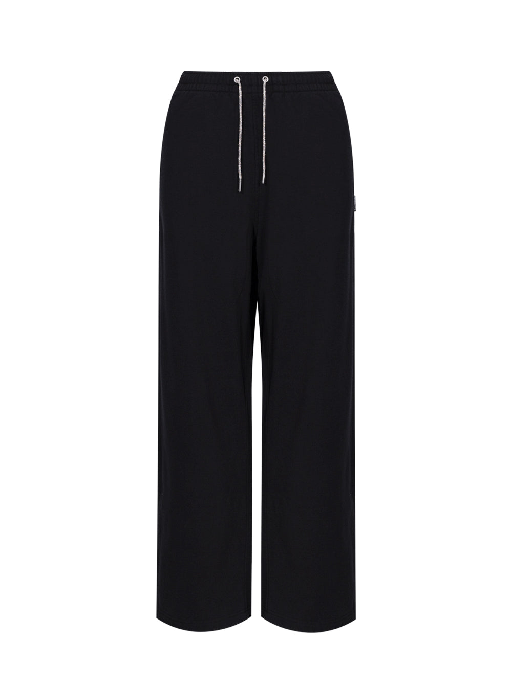 Sweatpant in Cotton Terry with Crystal Hotfix Drawcord (Black)