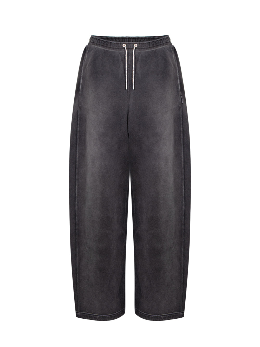 Sweatpant in Cotton Terry with Crystal Hotfix Drawcord (Washed Caviar)