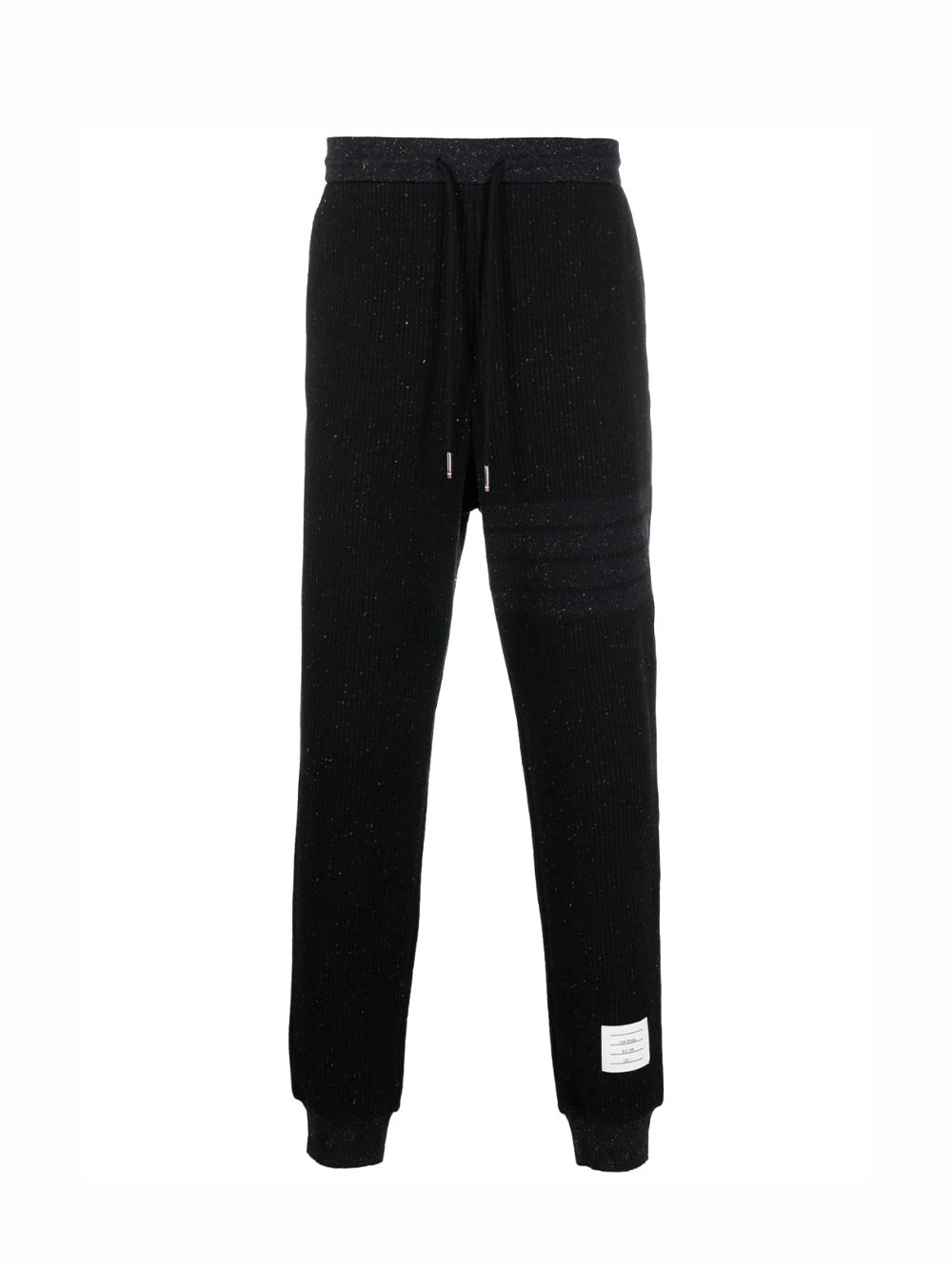 Sweatpants In Silk Flecked Loopback W/ Eng 4 Bar (Black)