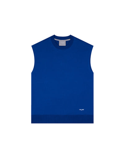 I See The Lights Crew-Neck Rolled Sleeveless T- Shirt (Blue Quartz)