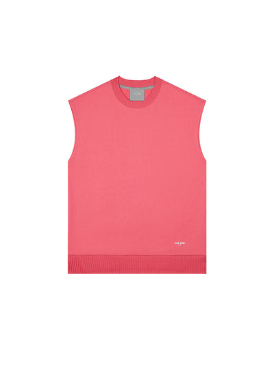 I See The Lights Crew-Neck Rolled Sleeveless T- Shirt (Coral Paradise)