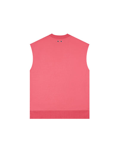I See The Lights Crew-Neck Rolled Sleeveless T- Shirt (Coral Paradise)