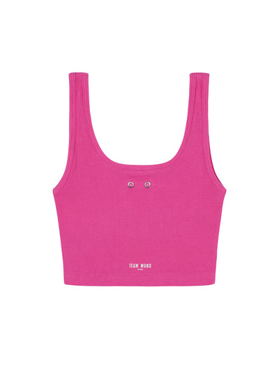 TEAM WANG design x CHUANG ASIA Cropped Tank Top (Rose Red)