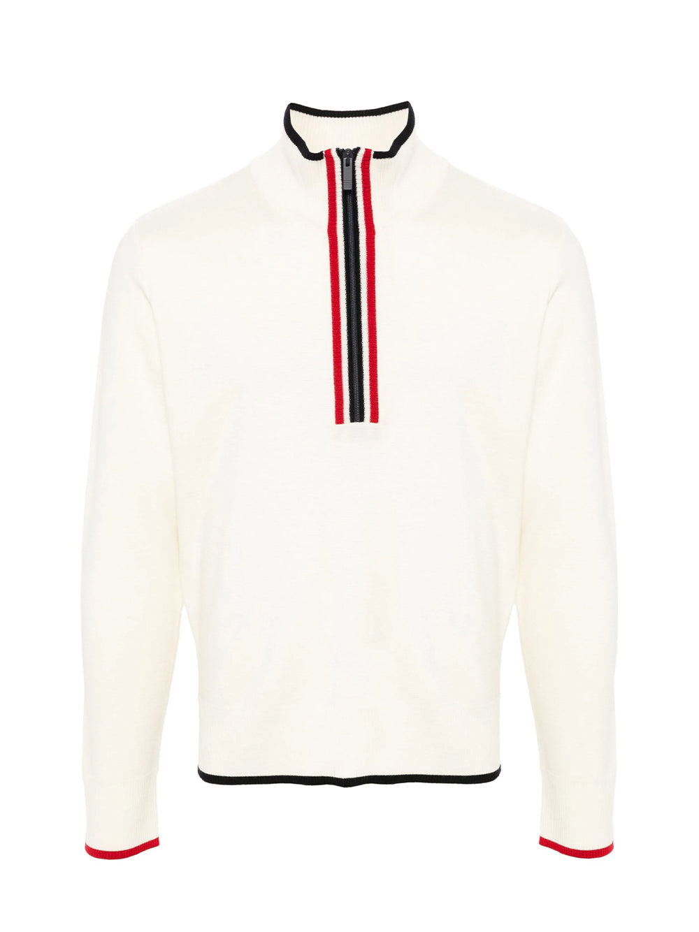 Funnel-Neck Pullover (White)