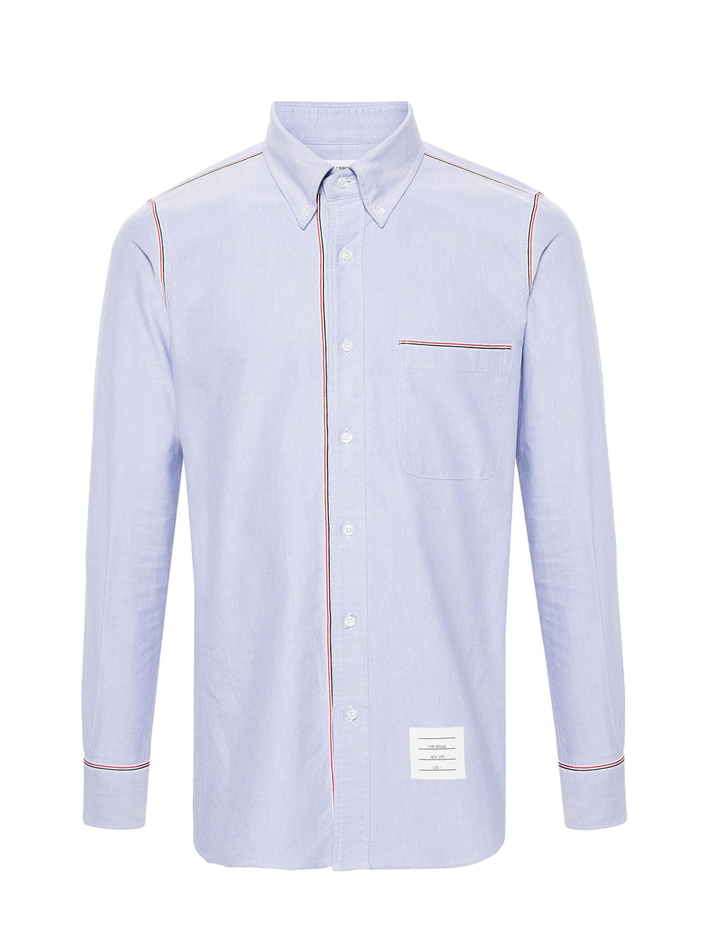 RWB-Trim Cotton Shirt (Light Blue)