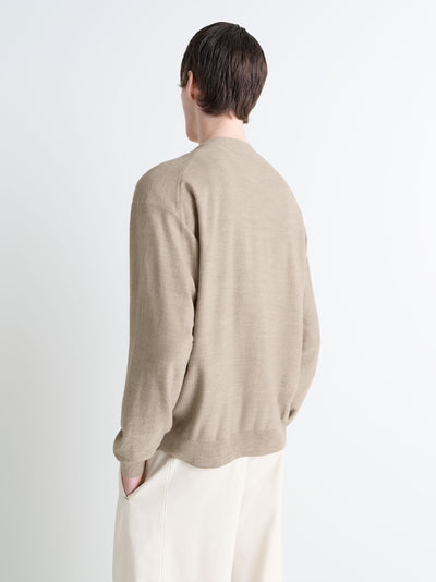 Relaxed Twisted Cardigan Light Taupe
