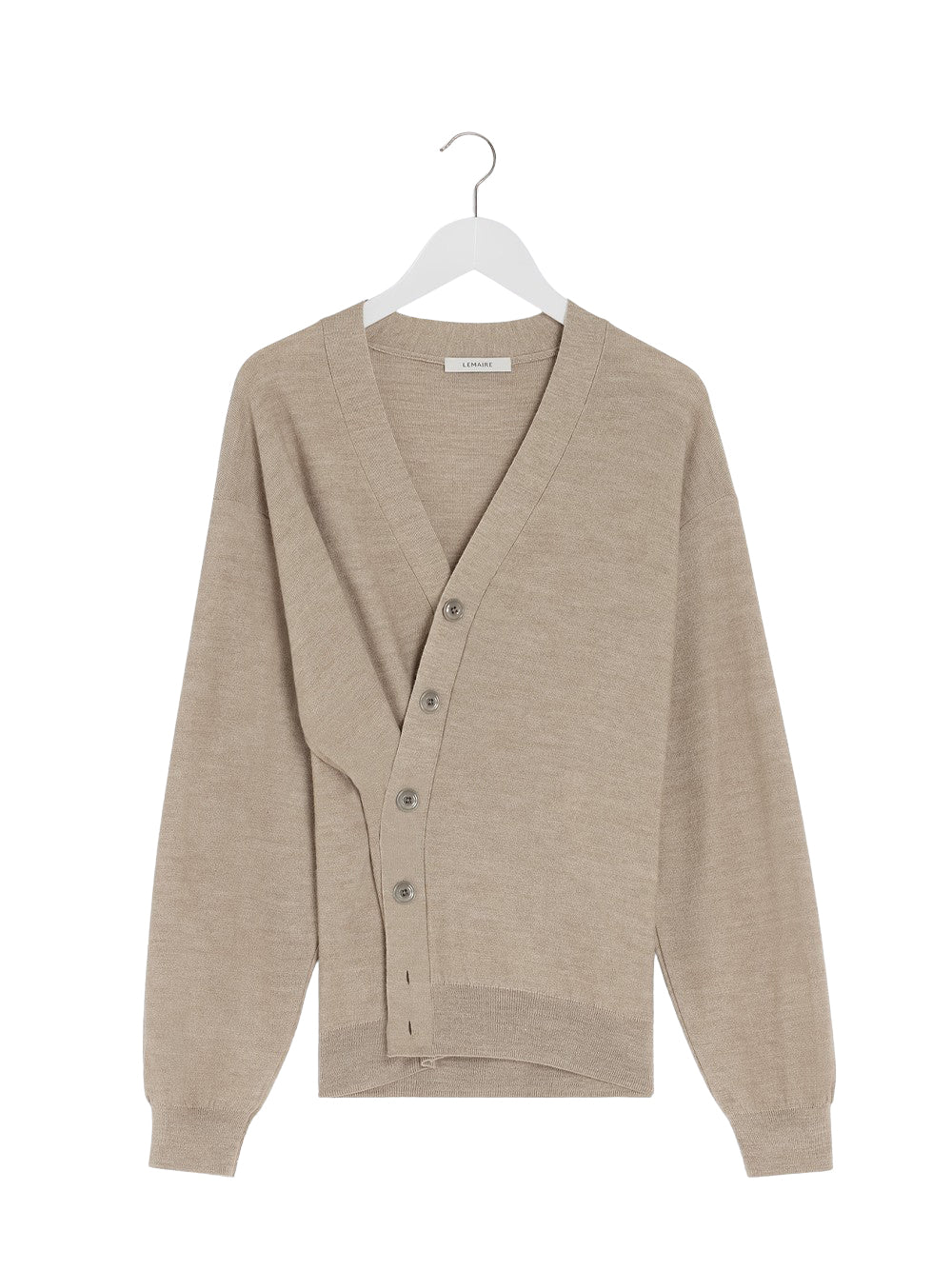 Relaxed Twisted Cardigan Light Taupe