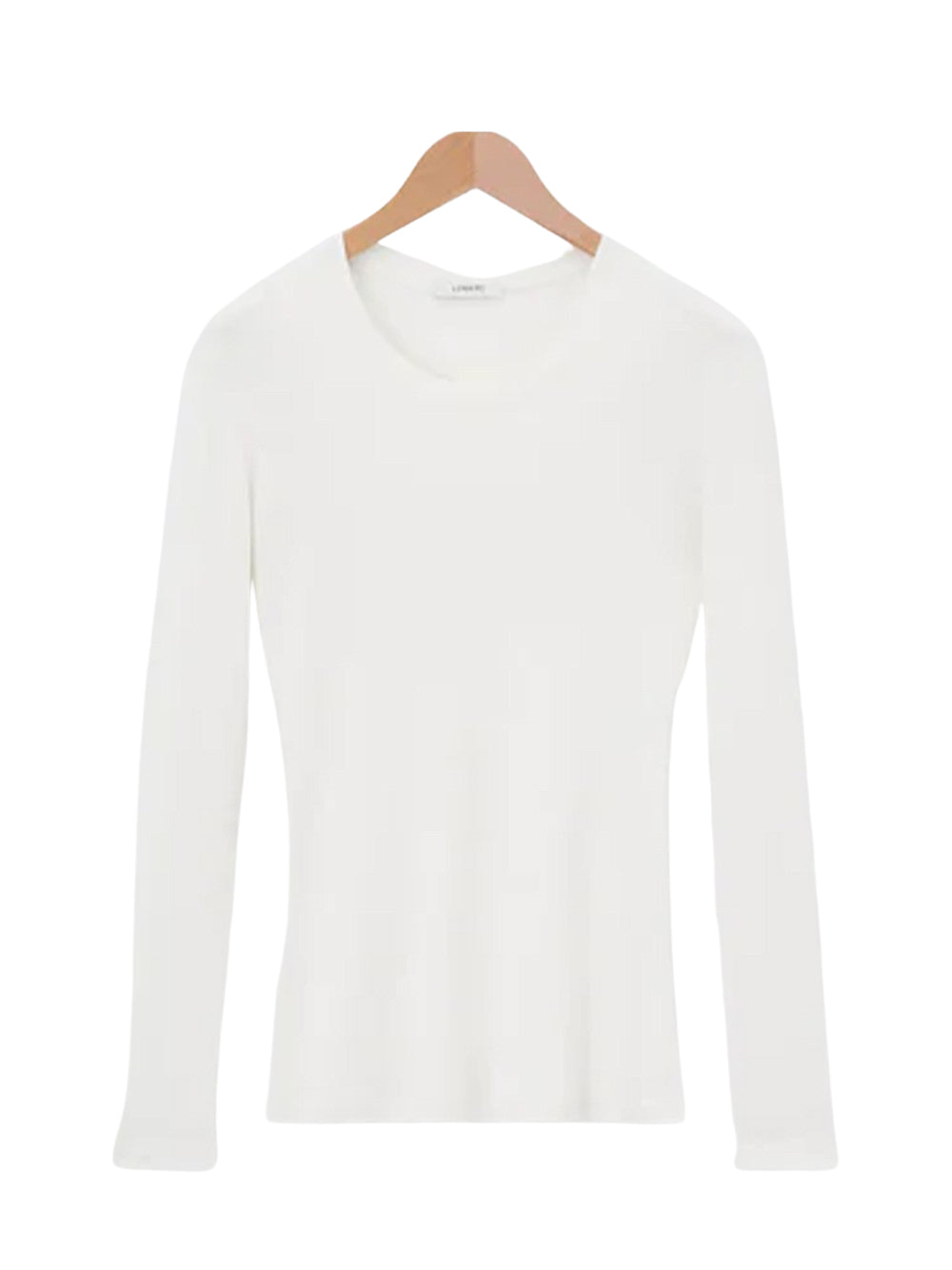 Rib Long Sleeve T-Shirt Light Cream