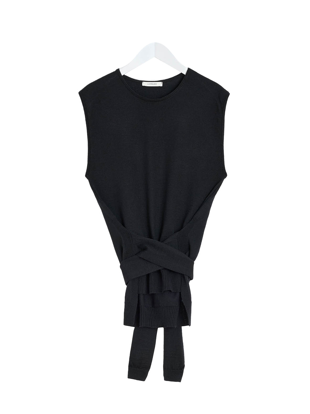 Trompe L'Oeil Sleeveless Jumper Black