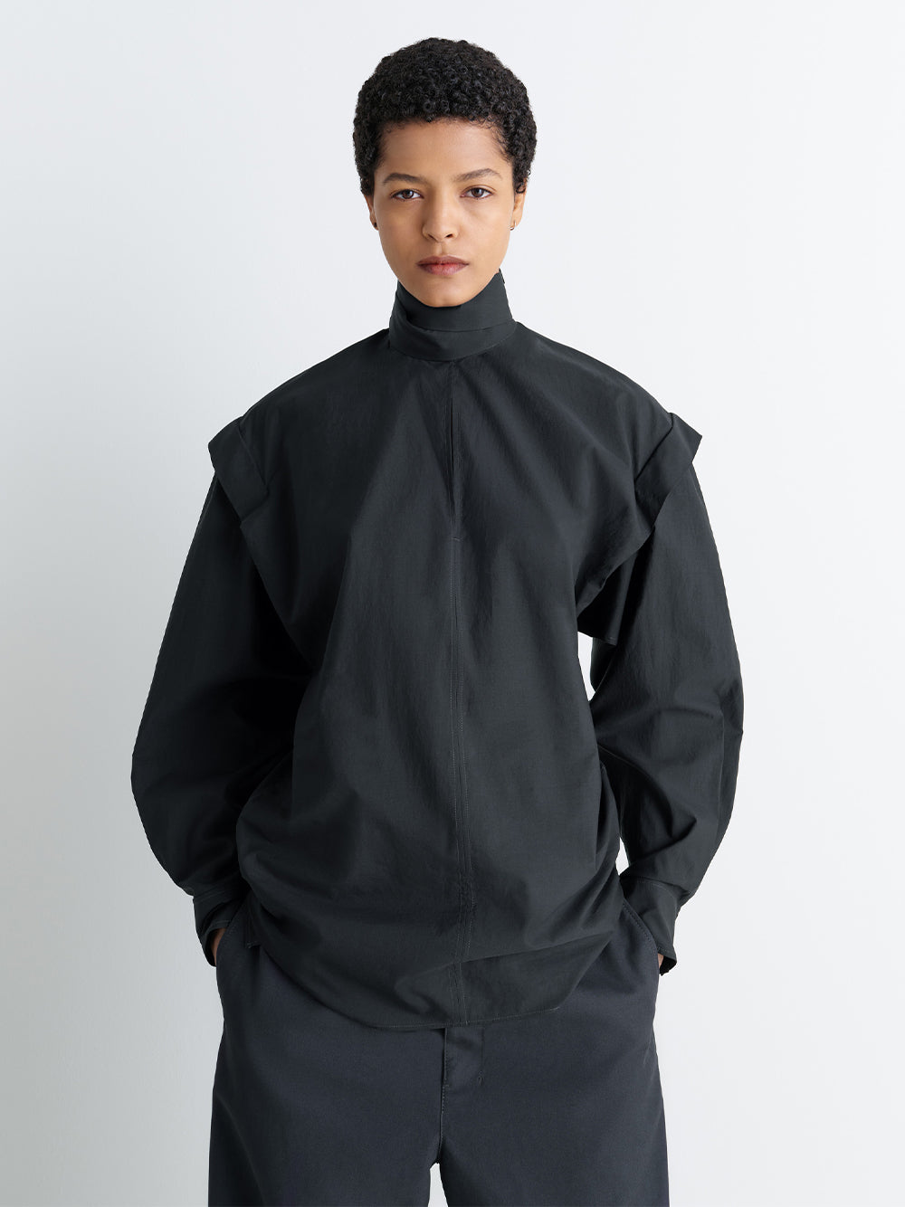 Ascot Blouse Squid Ink