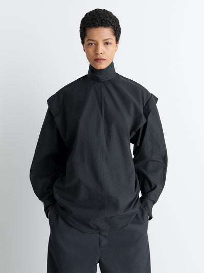 Ascot Blouse Squid Ink