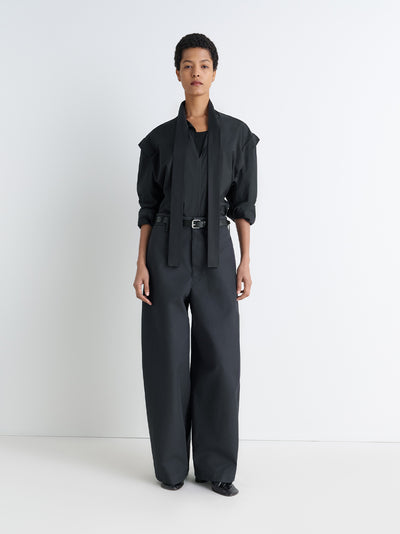 Ascot Blouse Squid Ink