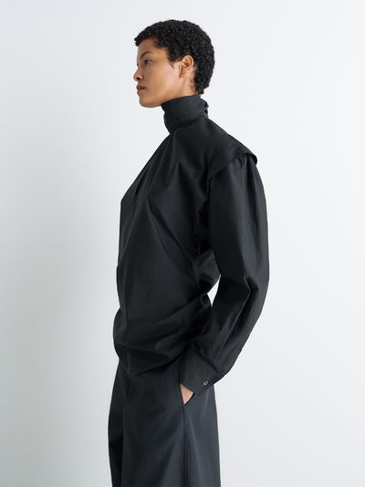 Ascot Blouse Squid Ink