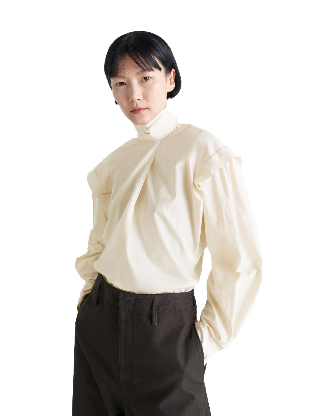 Ascot Blouse Light Cream