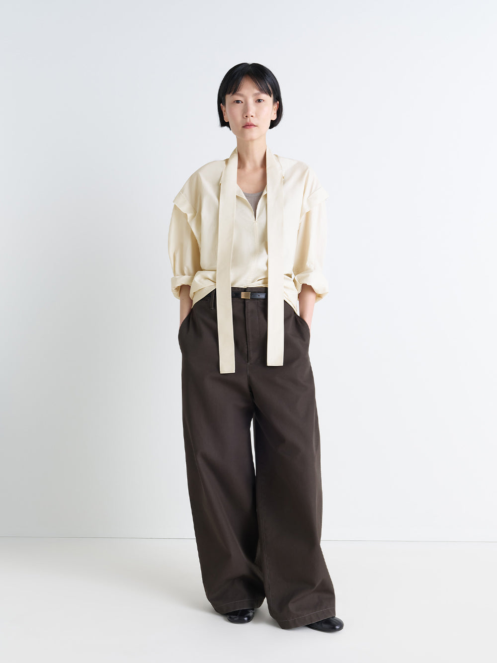 Ascot Blouse Light Cream
