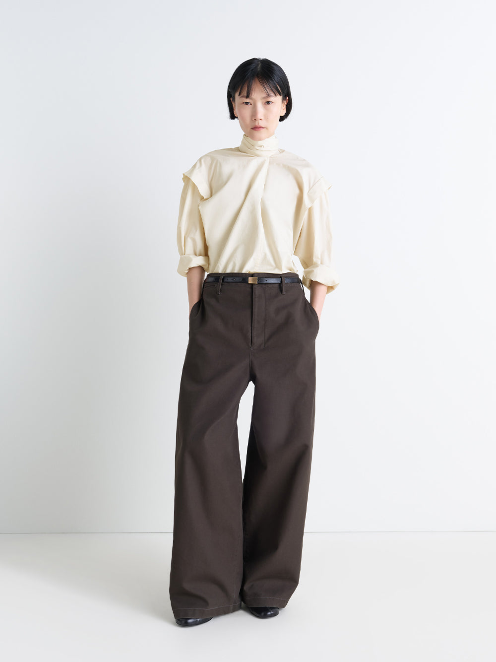 Ascot Blouse Light Cream