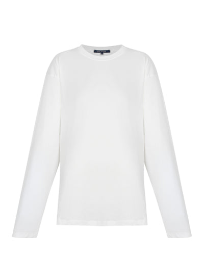 T-shirt C/neck Long Sleeve Off White