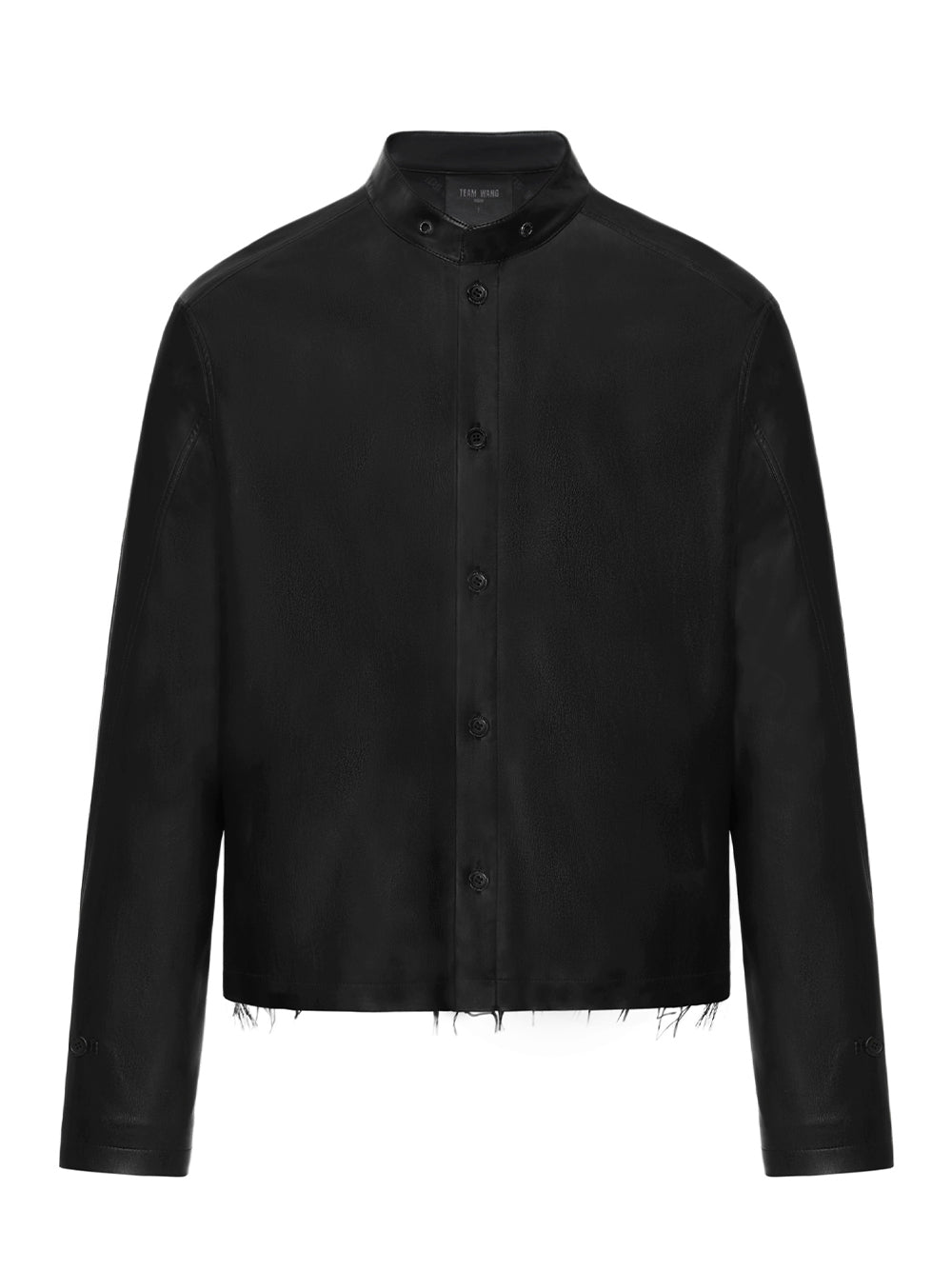 Acceptance Faux Leather Shirt Black
