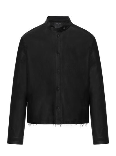 Acceptance Faux Leather Shirt Black