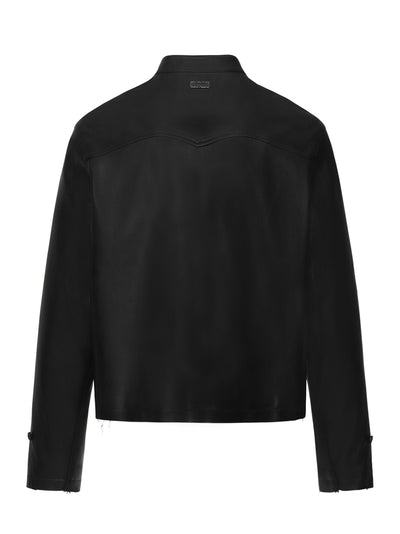 Acceptance Faux Leather Shirt Black