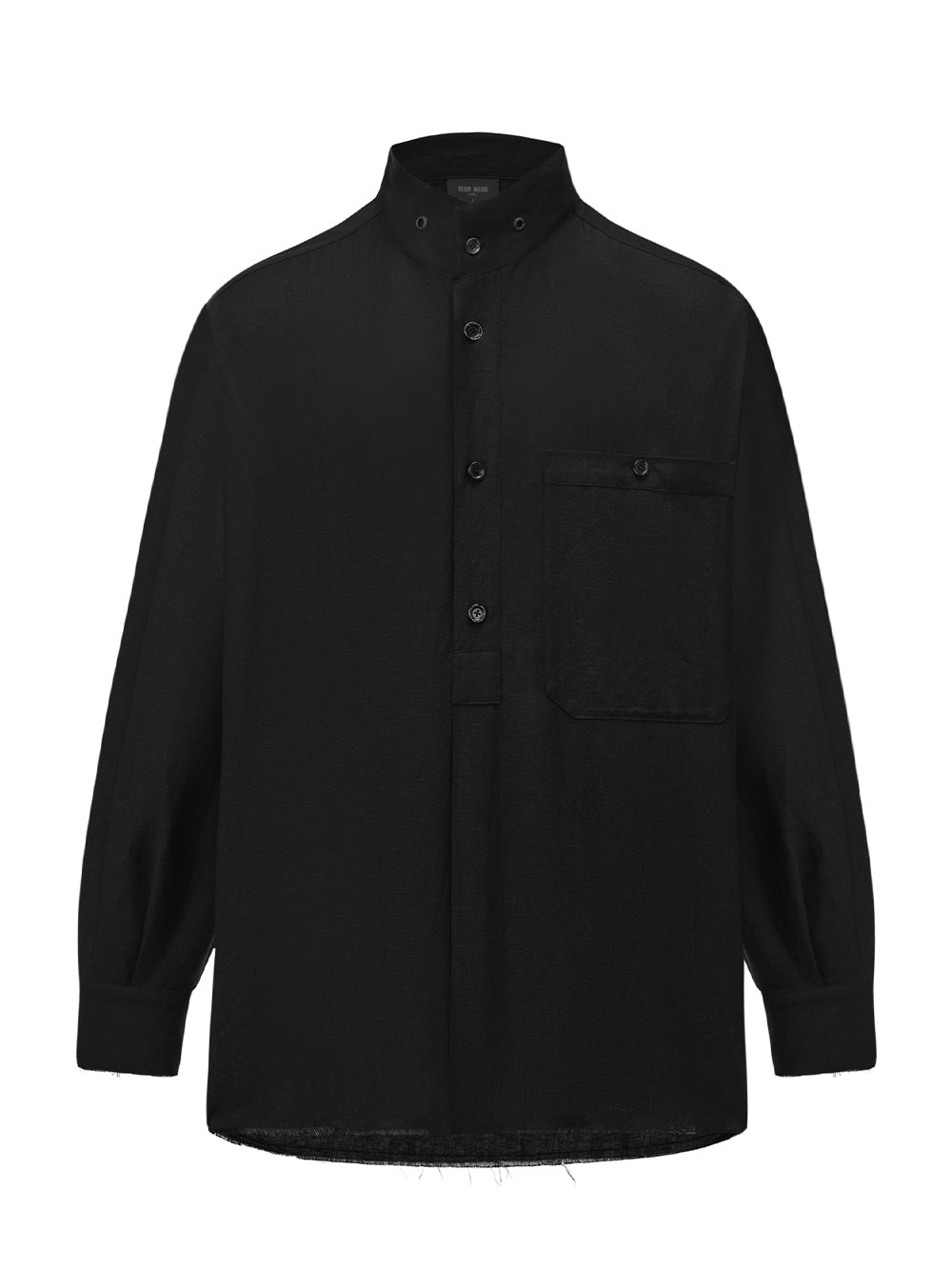 Acceptance Oversized Draped Shirt Black