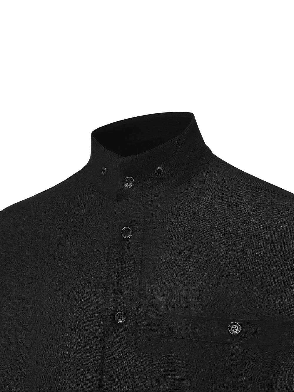 Acceptance Oversized Draped Shirt Black