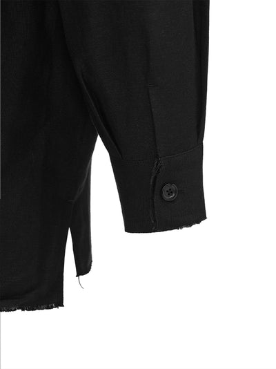 Acceptance Oversized Draped Shirt Black