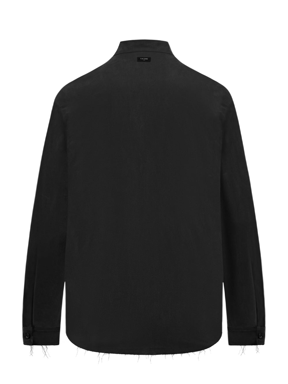 Acceptance Draped Stand-Collar Shirt Black