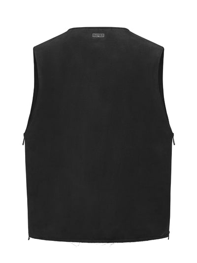 Acceptance Faux Suede Vest Black