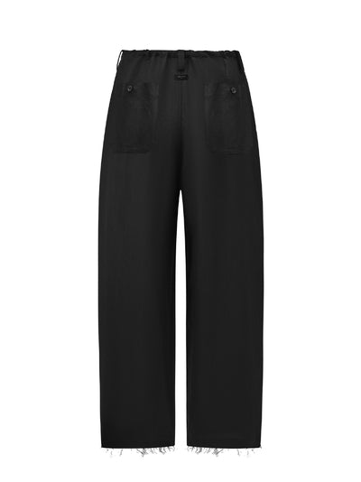 Acceptance Relaxed Draped Trousers Black