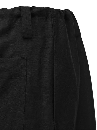Acceptance Relaxed Draped Trousers Black