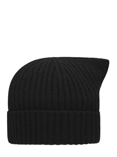 Acceptance Single Ear Knit Beanie Black