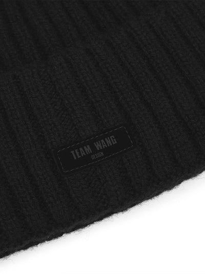 Acceptance Single Ear Knit Beanie Black