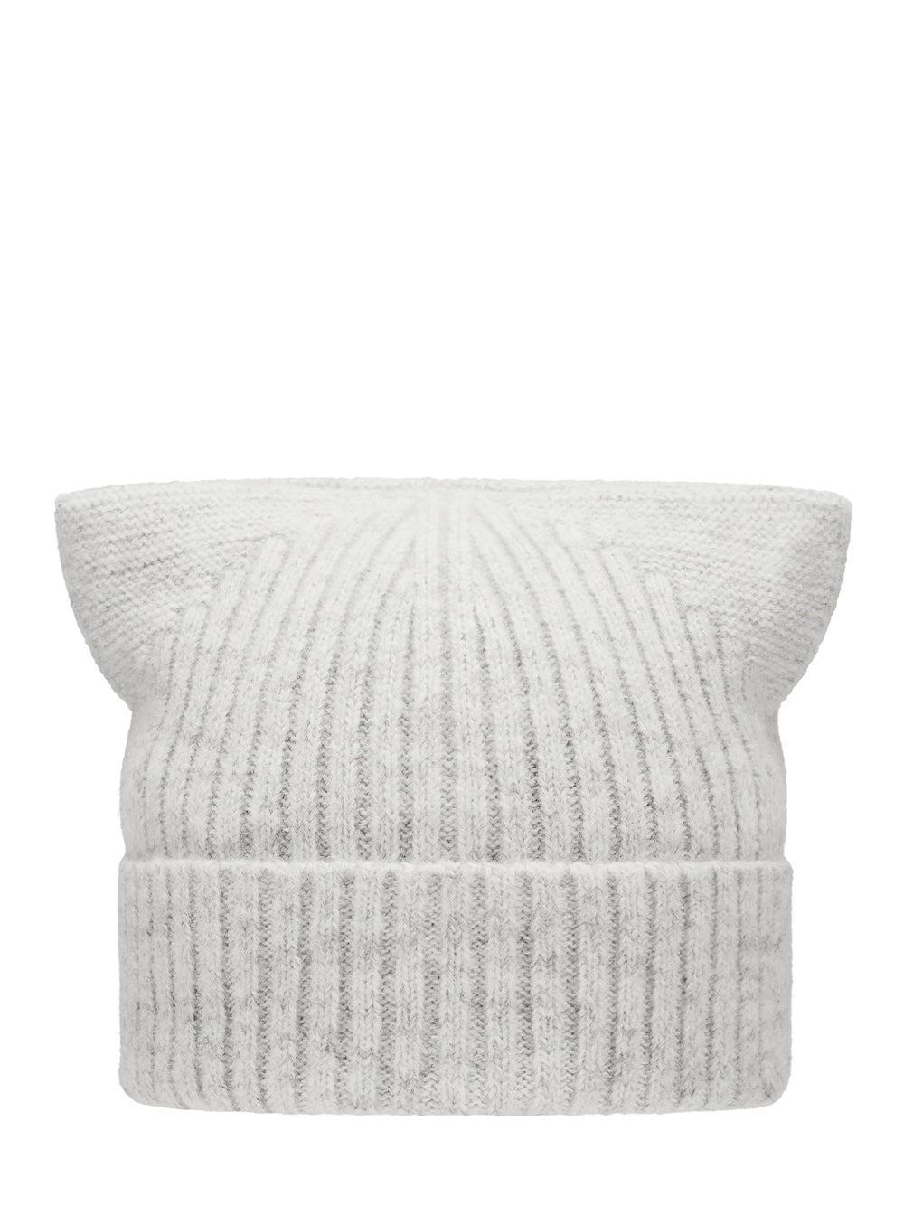 Acceptance Ears Knit Beanie White Gray