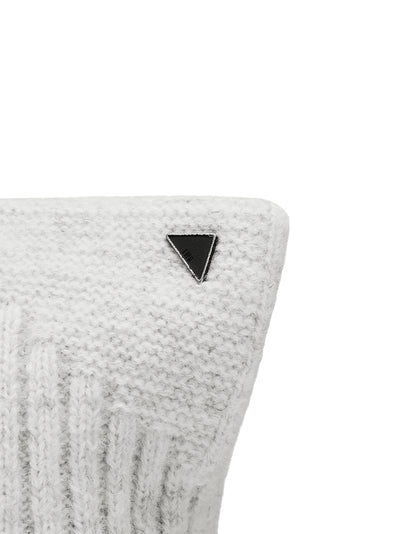 Acceptance Ears Knit Beanie White Gray