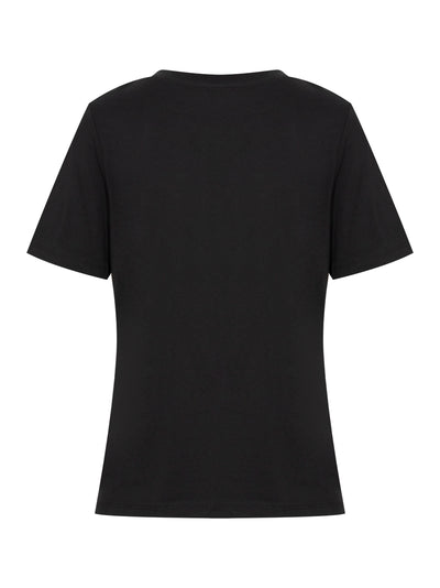 T-Shirts Short Sleeve Shirt With Print (Black)