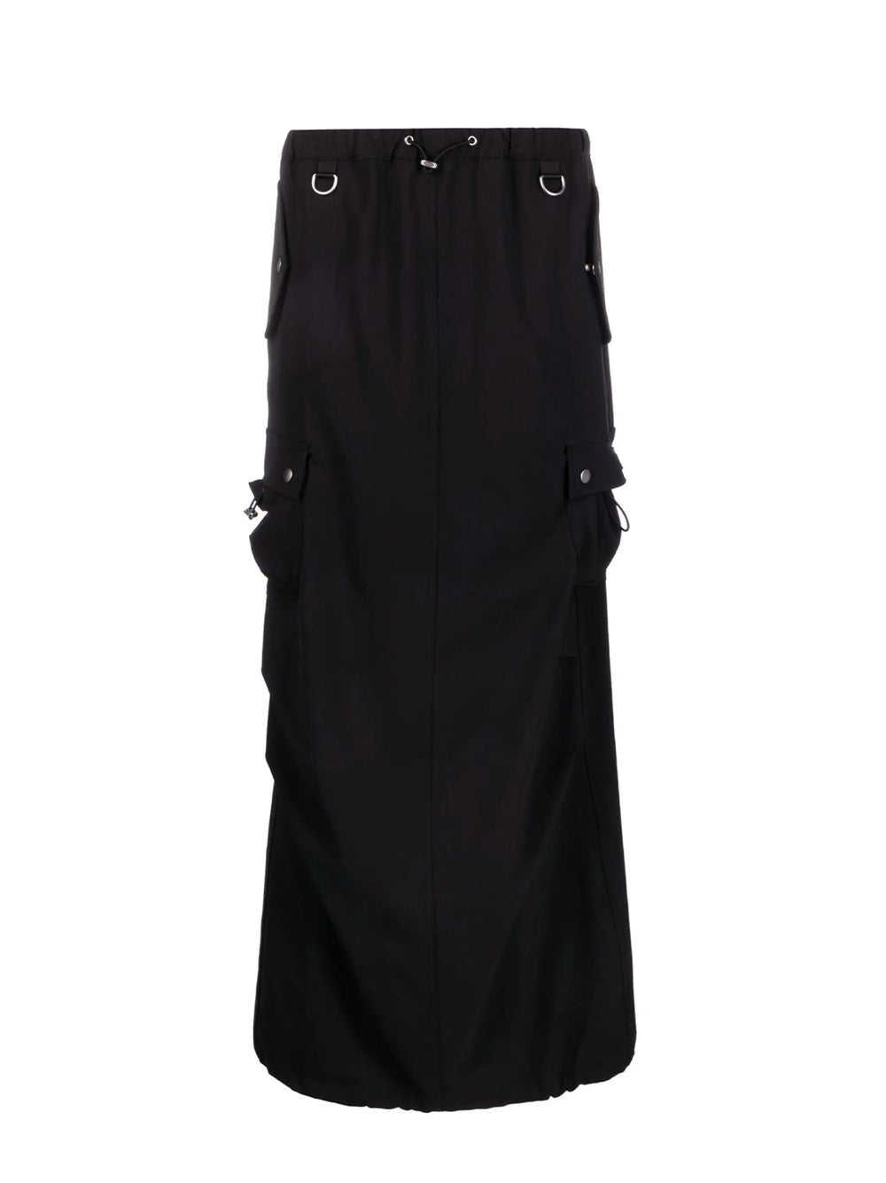 Tailored Cargo Maxi Skirt (Black)