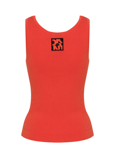 Tank Top With Patch (Orange)