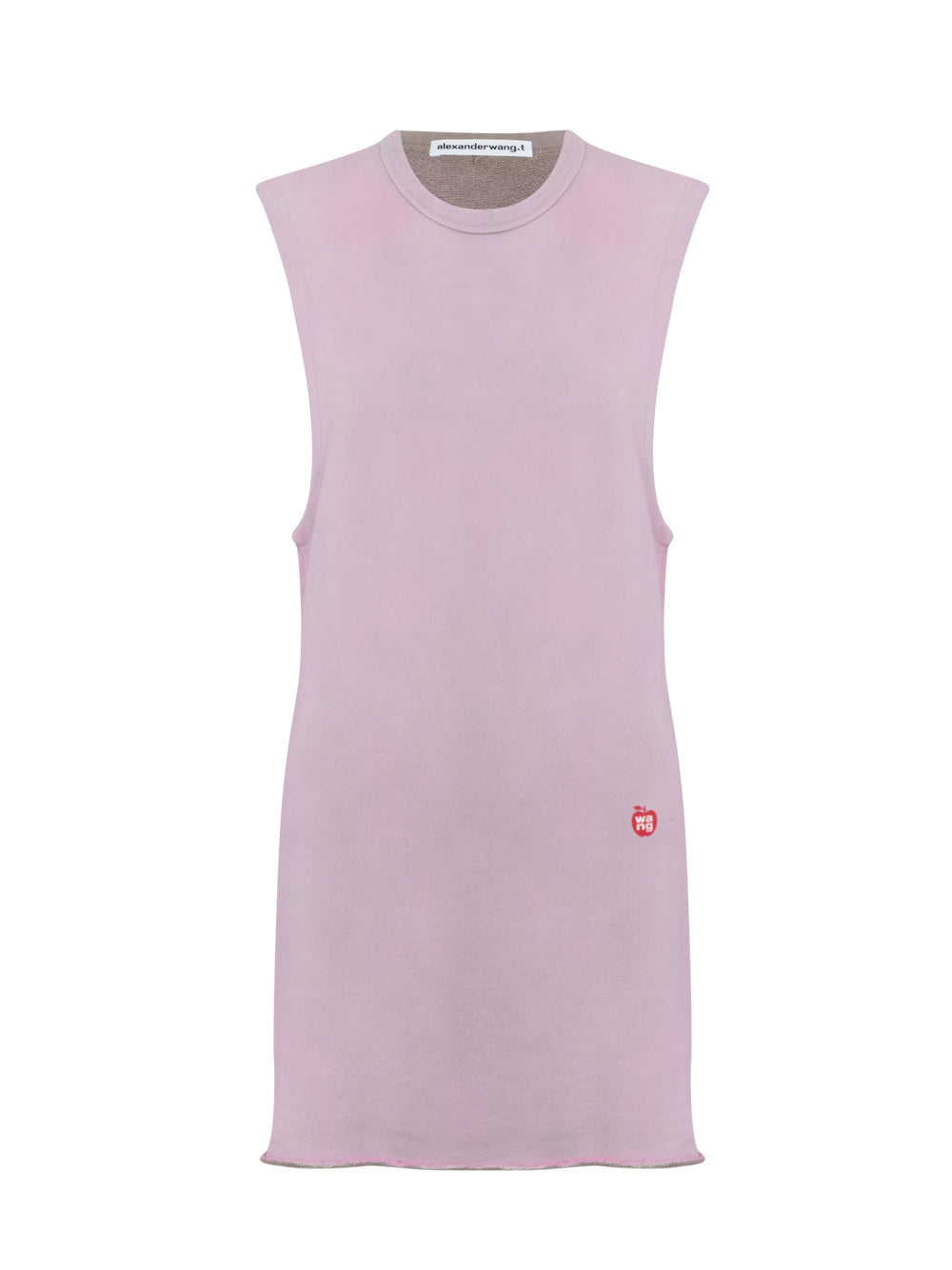Tapered Minidress in Classic Terry (Washed Pink Lace)