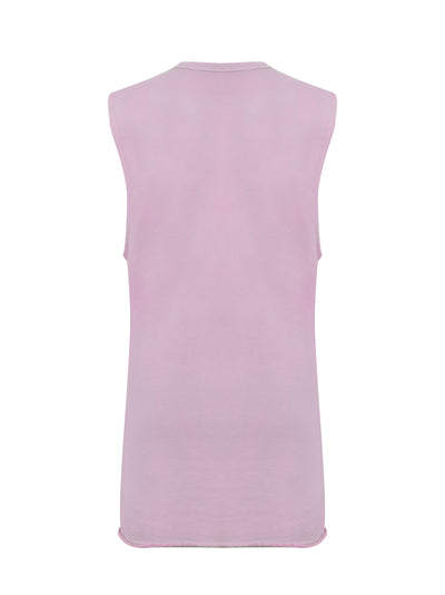 Tapered Minidress in Classic Terry (Washed Pink Lace)
